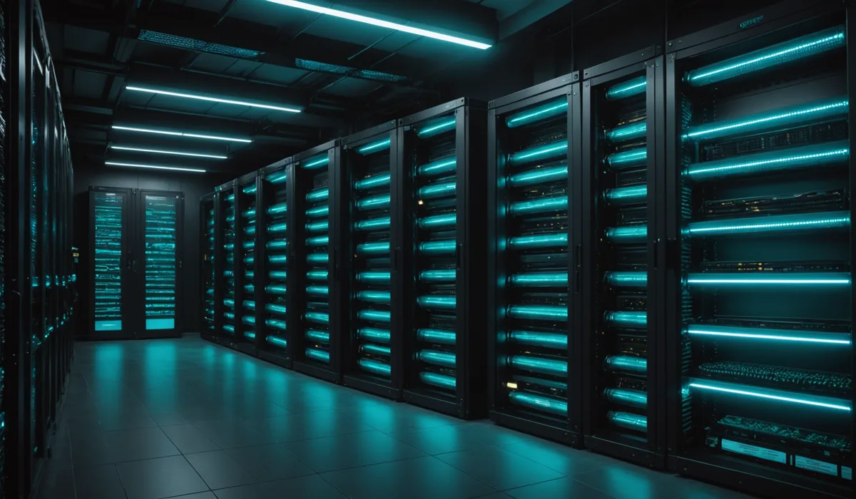 Server racks in a production datacenter running mixed GPU accelerators
